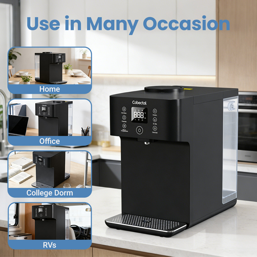 Cobectal Countertop Reverse Osmosis System 8 Stage 4:1 Pure to Drain Reduce TDS