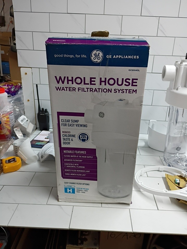 GXWH40L GE Whole House 084691144779 Water Filtration System NEW Open Box