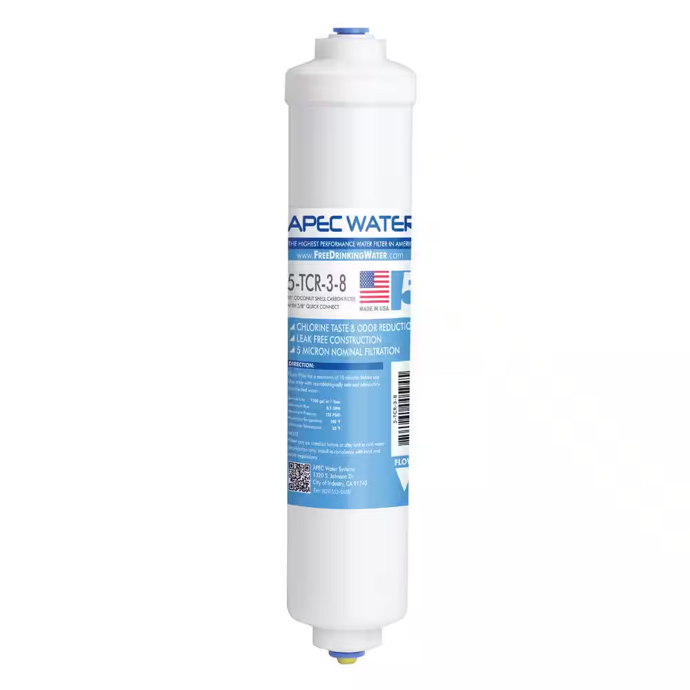 Ultimate 10 In. Inline Carbon Filter with 3/8 In. Quick Connect