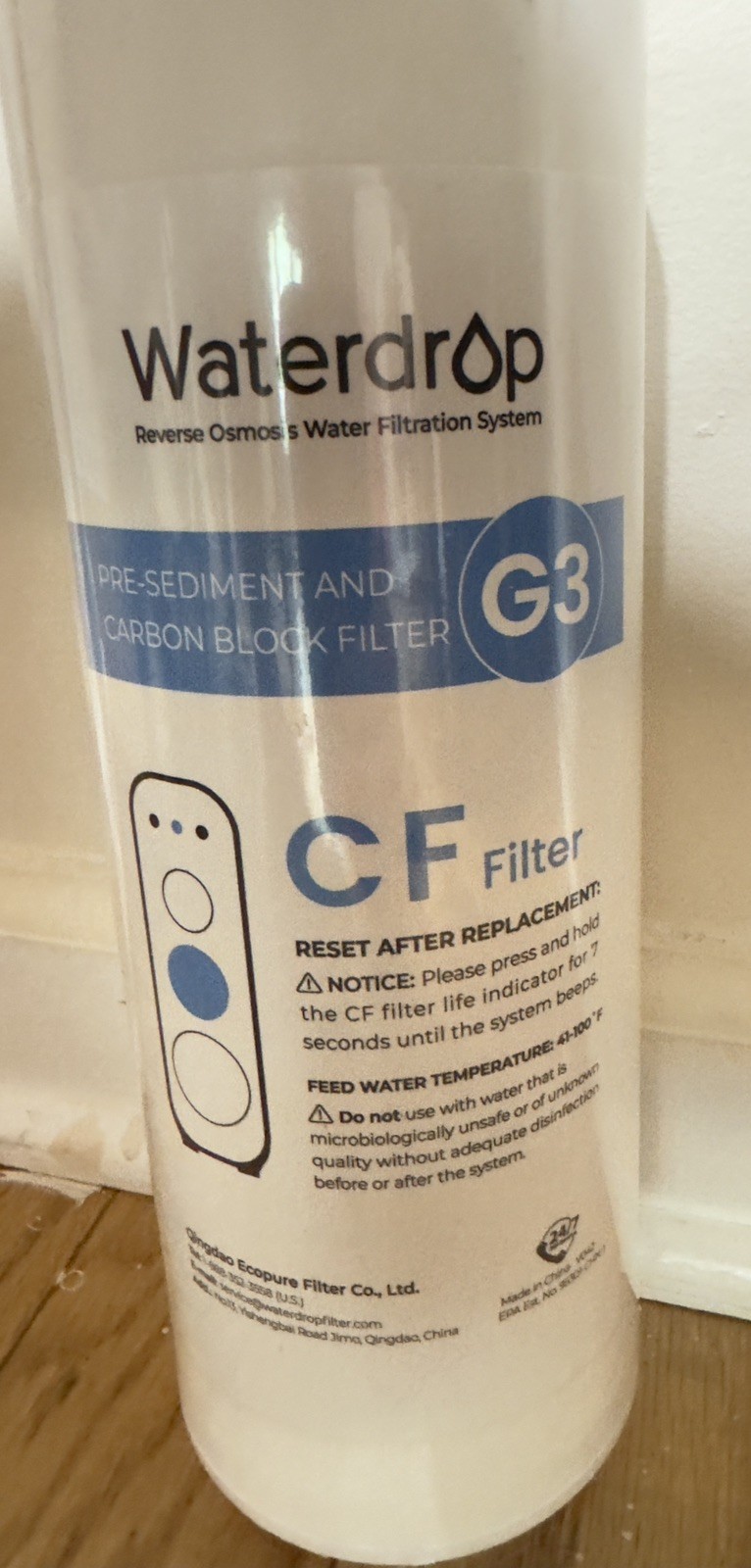 Waterdrop WD-G3-N1CF, Filter, Replacement for G3-W, G3P600, G3P800 RO System