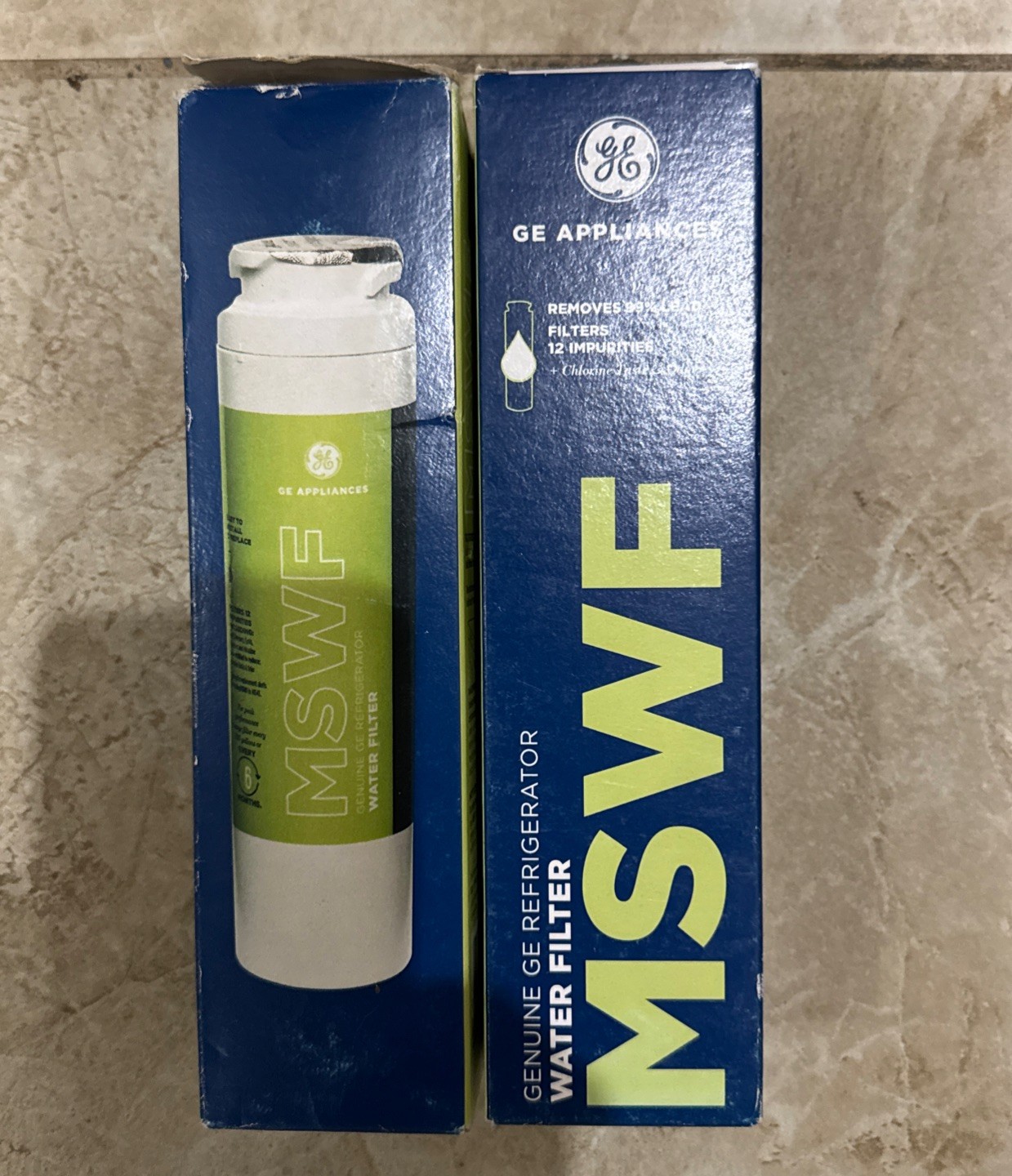 2 PACK GE MSWF SmartWater Refrigerator Replacement Water Filter New, USA