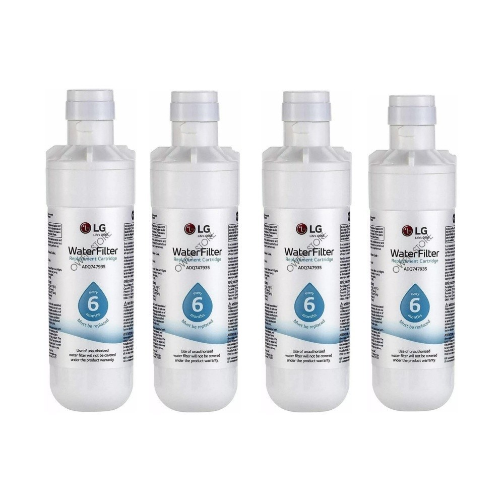 4 PACK LG LT1000P 6Month / 200Gal Capacity Replacement Refrigerator Water Filter