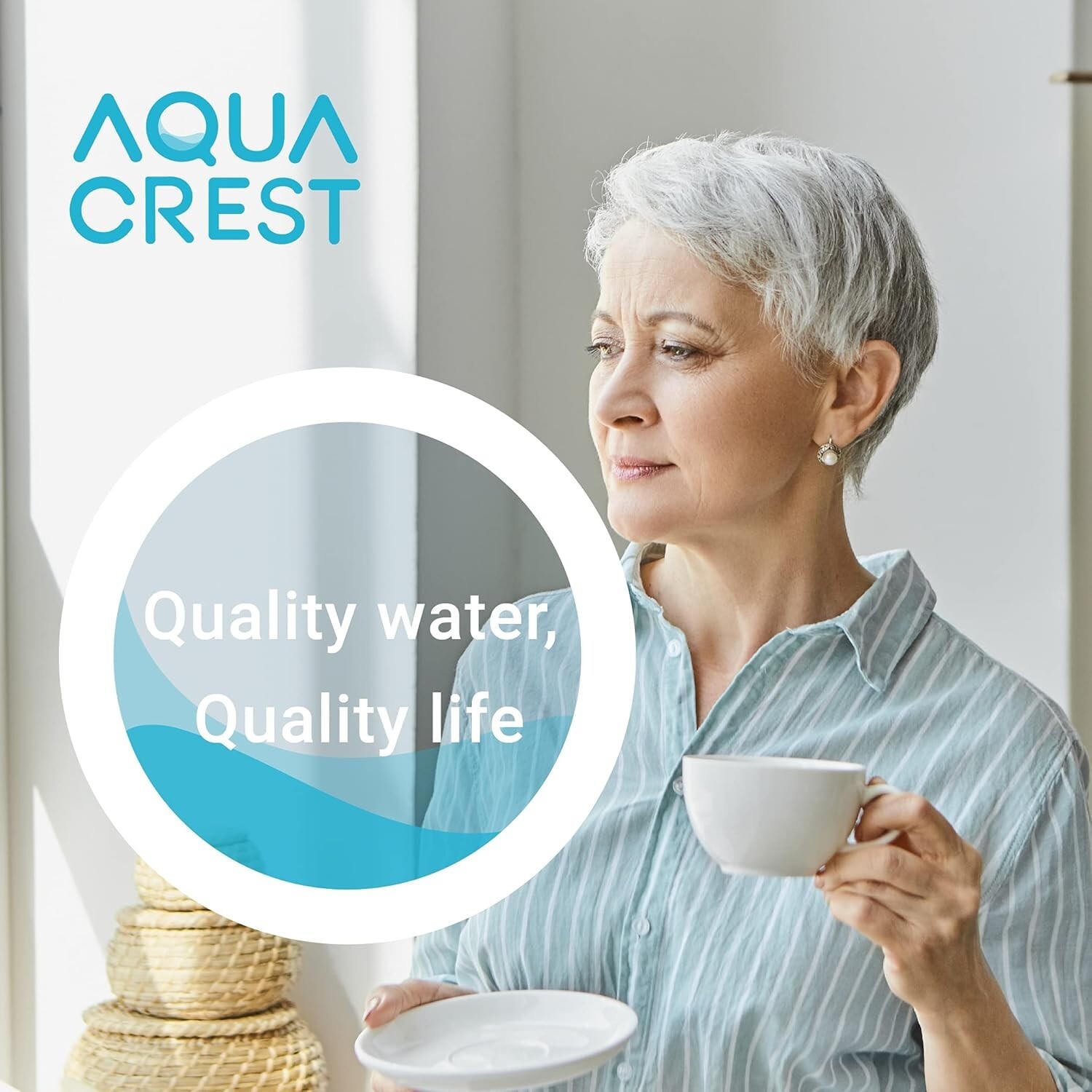 AQUA CREST TÜV SÜD Certified Coffee Water Filter, Replacement for Braun® KWF2(4)