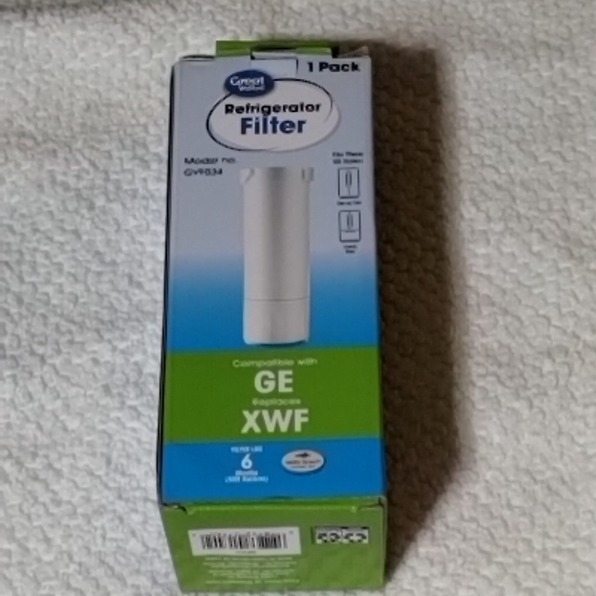 Great Value GE Refrigerator Replacement Filter Model GVF034 – Replaces GE XWF (U