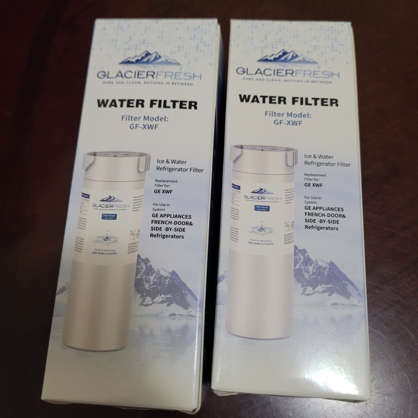 2 Pack Glacier Fresh GF-XWF Water Filter Replacement for GE XWF – New Sealed