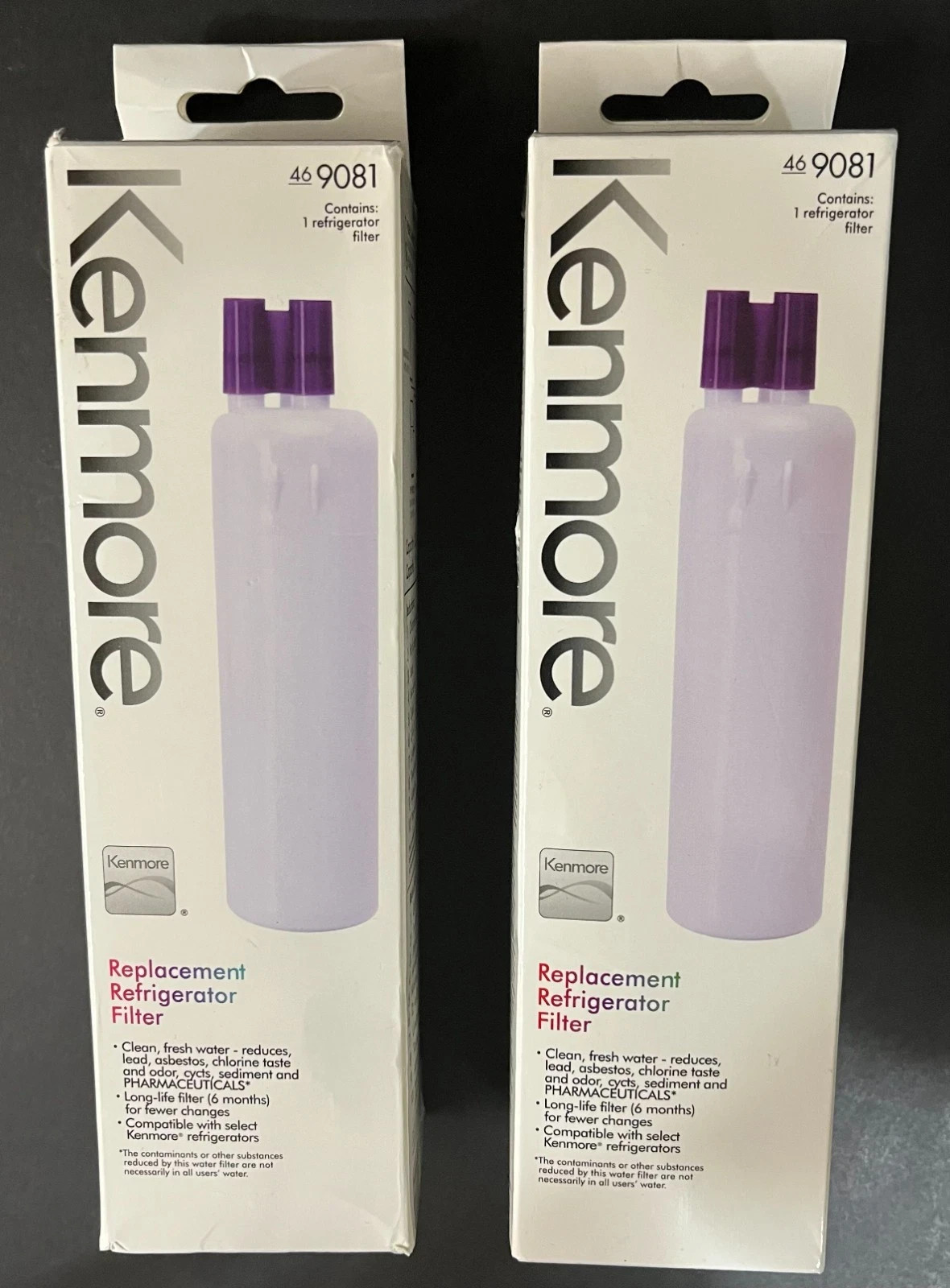 Lot of 2 Genuine OEM 9081 Kenmore 469081 Refrigerator &Water Filters New, Sealed