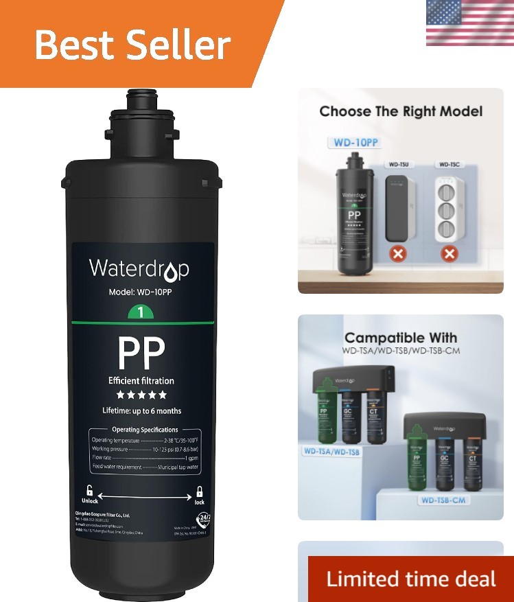 WD-10PP Under Sink Water Filter, Replacement for TSA & TSB &TSB-CM 3-stage Un…