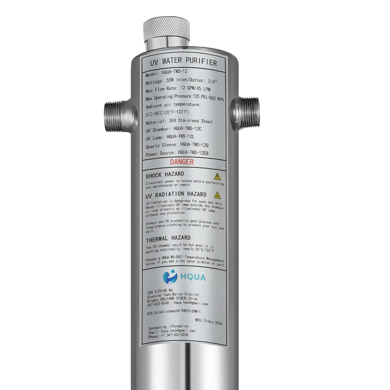 3-Stage Whole House Water Filtration System with UV Filter & Heavy Metal Reducti