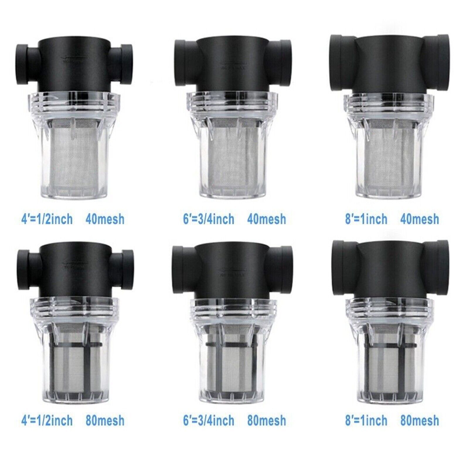 1/2″ 3/4″ 1″ Inline Mesh Strainer Water Pump Filter Screen Garden Irrigationo0