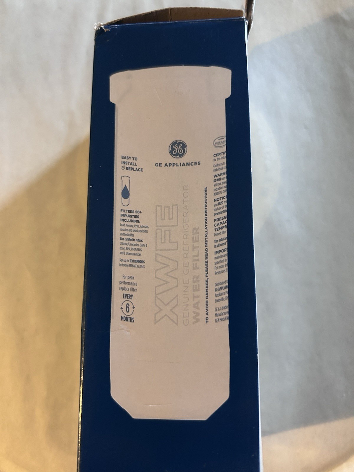 GE XWFE Water Filter – White