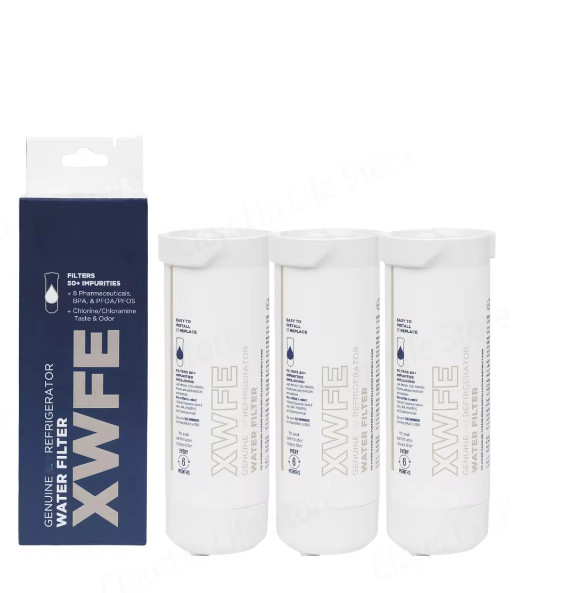 GE XWFE Genuine Refrigerator Water Filter ( WITHOUT CHIP), 100% Authentic