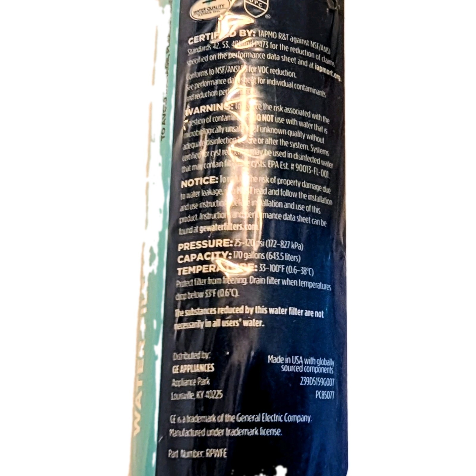 GE RPWFE Water Filter Refrigerator 3 Sealed OEM Fridge Replacement Filters Boxed