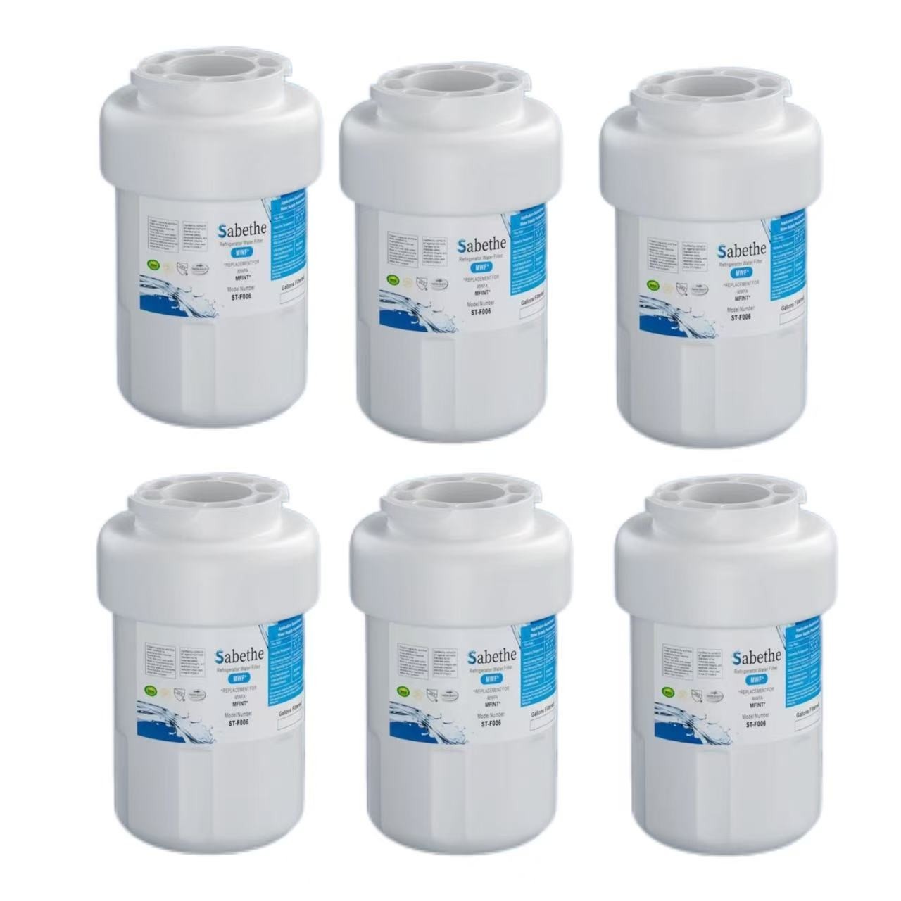 6 Pack New GE MWF MWFP GWF 46-9991 Smartwater Fridge Water Filter