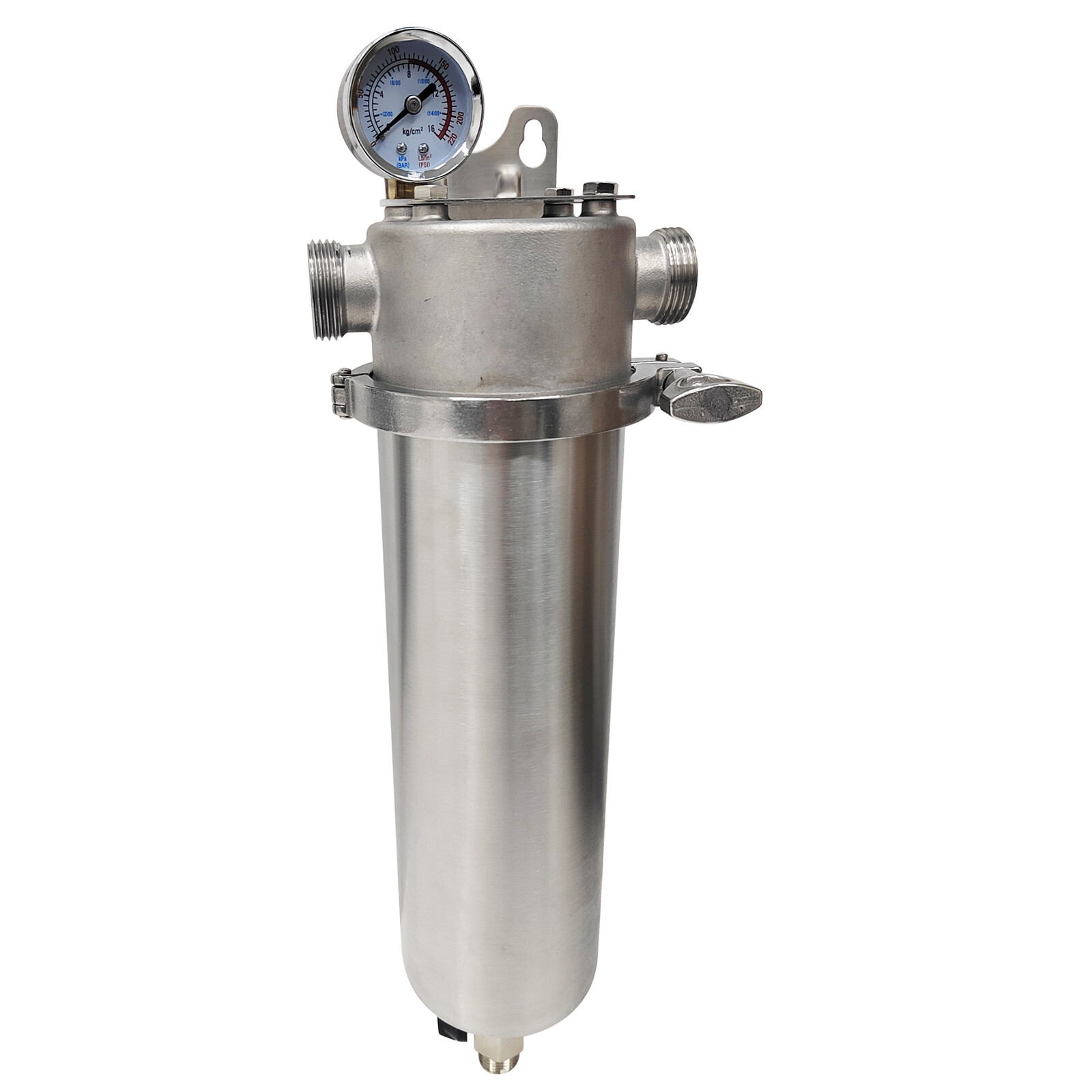 Water Filter 10″L Corrosion-resistant 304 Stainless Steel Filter 1″NPT In/Outlet