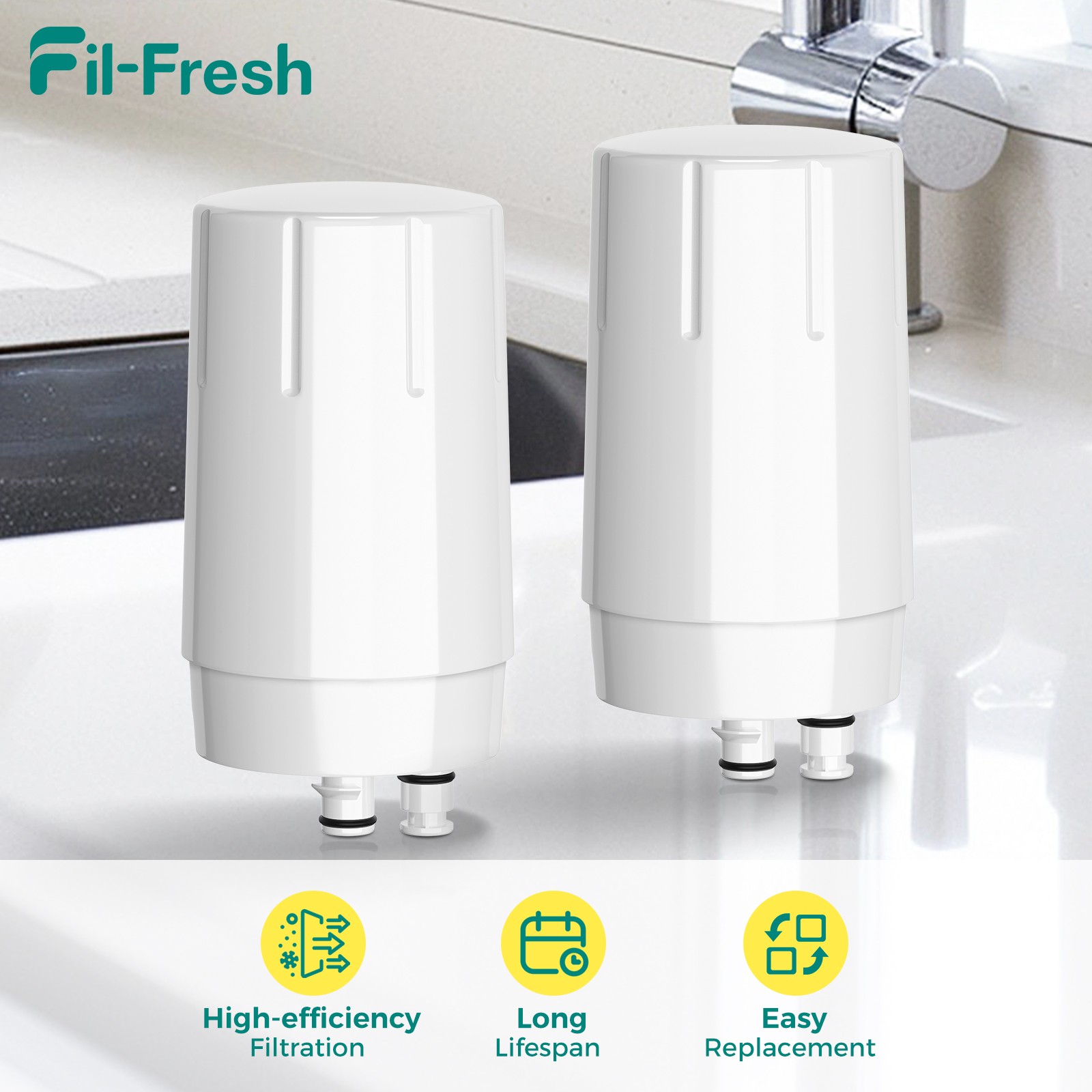 Brita® Tap Water Filter Replacement NSF Certified Reduce Chlorine Odor 2-Pack
