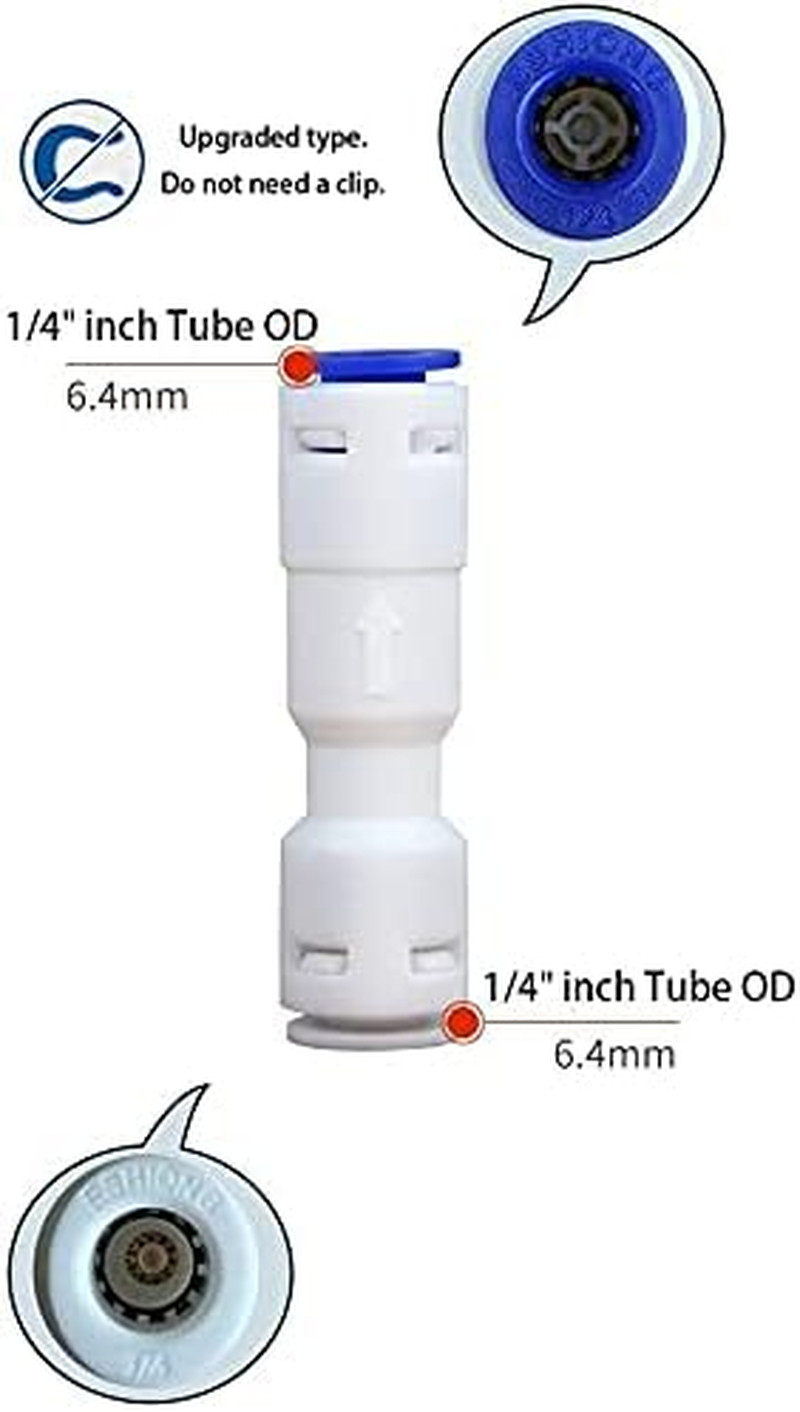 1/4″ Push to Connect One Way Check Valve for Reverse Osmosis Water Filter,Nsf Ce
