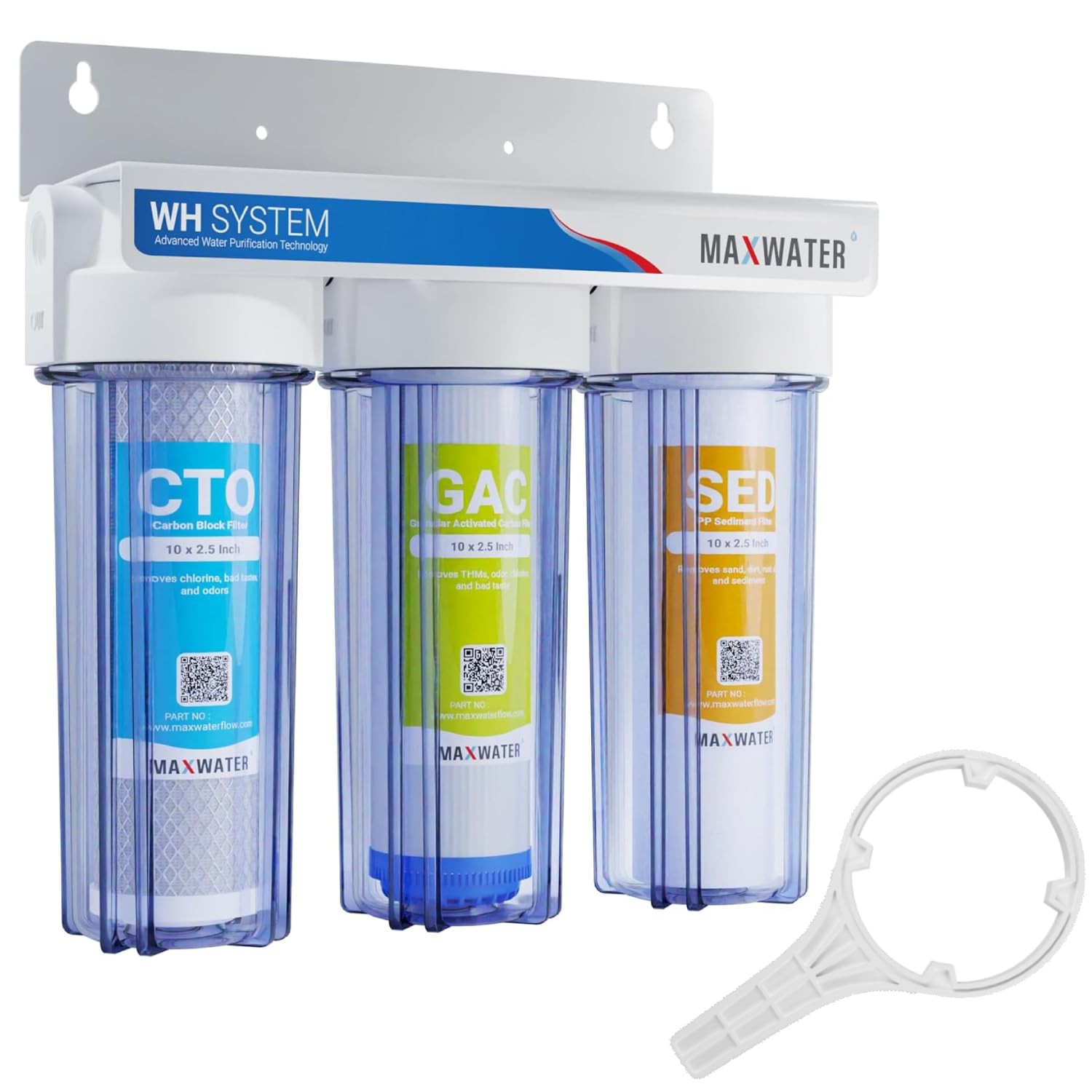 Max Water 3 Stage (Good for City Water) 10 inch Standard Water Filtration System