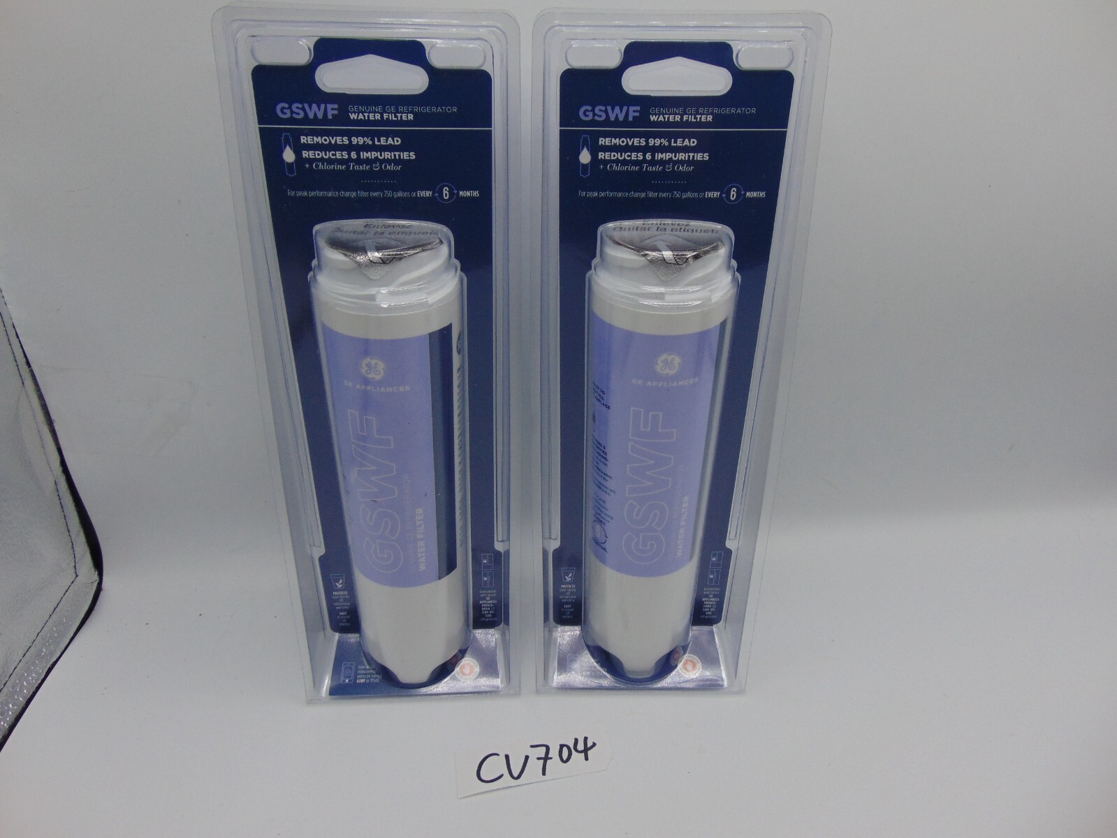 Genuine GE Refrigerator Filter GSWF Replacement Cartridge 2 PACK Lot New Sealed