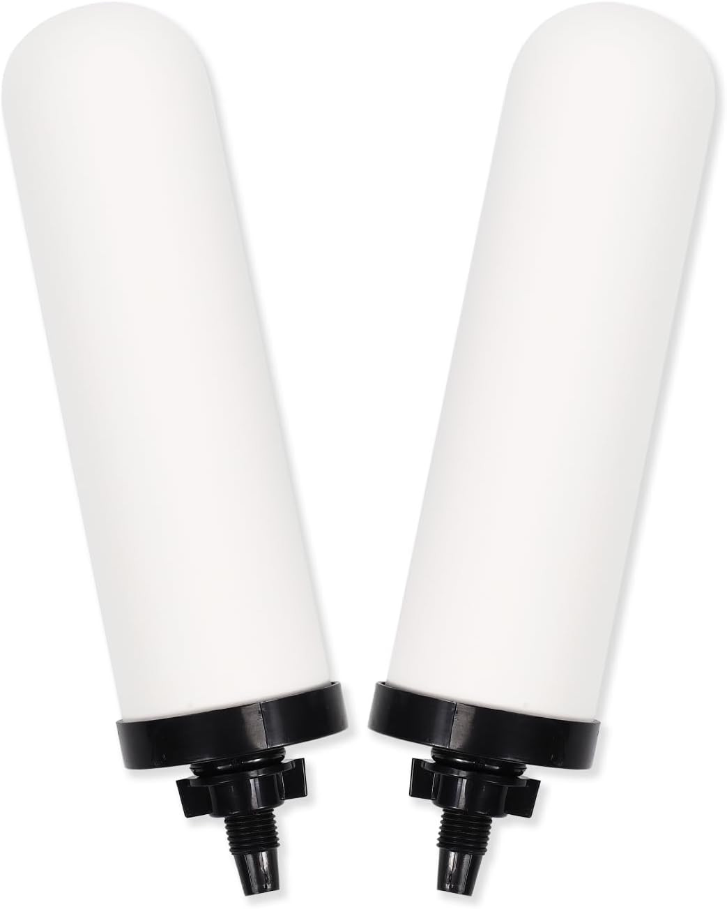 2 Pack 7in Ceramic Water Filter Candle Activated Carbon Gravity Countertop