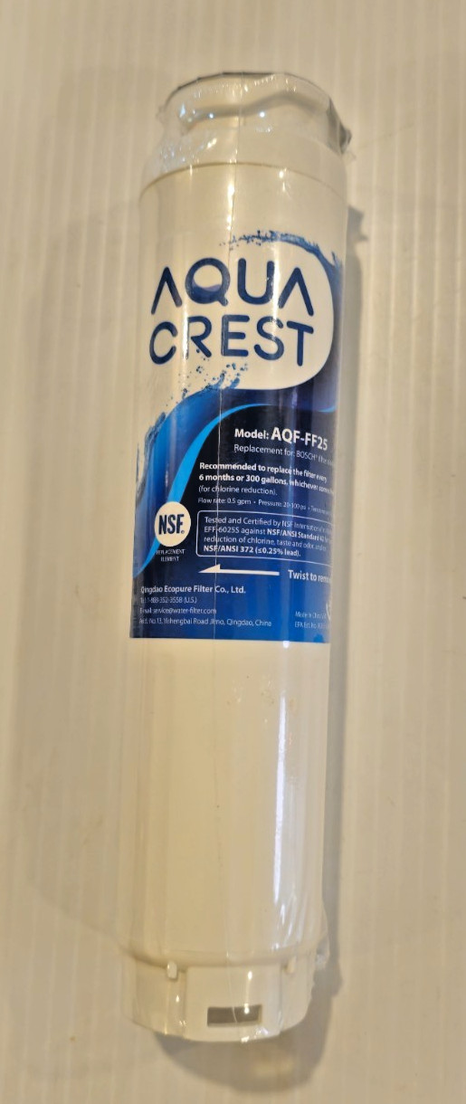 AQUA CREST Refrigerator Water Filter Model AQF-FF25 For Bosch 644845