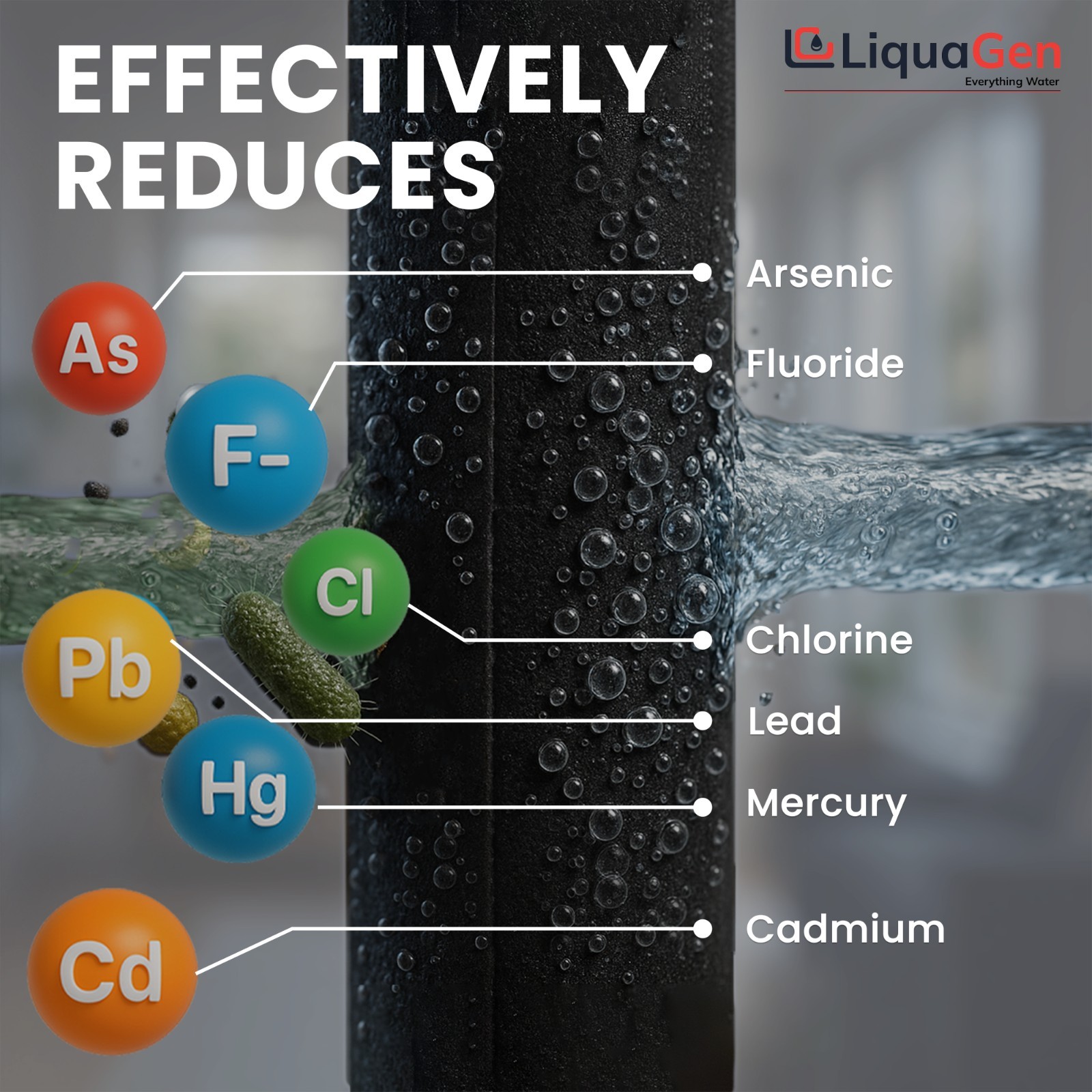 LiquaGen 4.5” x 10” Bone Char Filter Cartridge – Fluoride Reduction