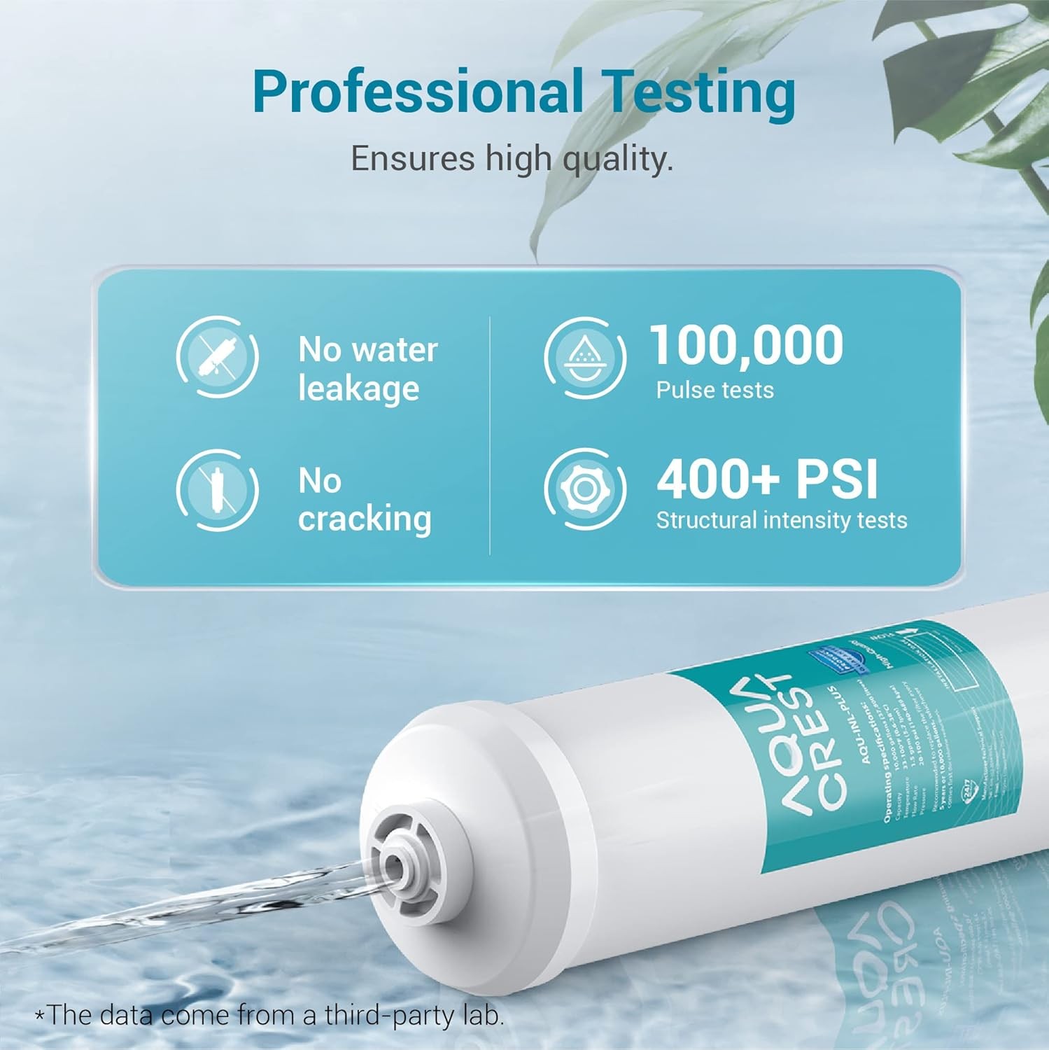 AQUACREST In-Line Water Filter for Refrigerator and Ice Maker,Reduces Chlorine