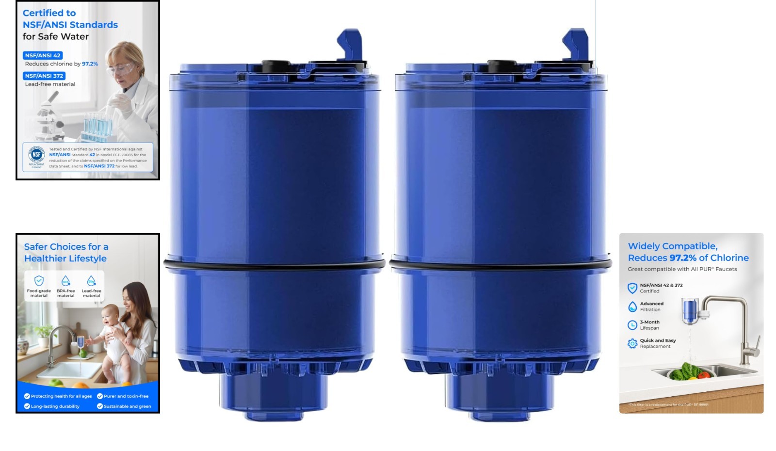 Advanced Carbon Fiber Water Filter Set – NSF Certified for Smooth Flow & Quality