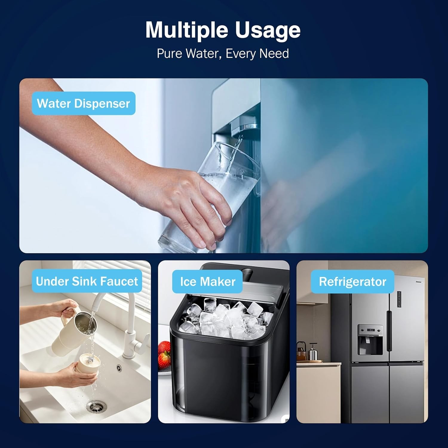 Inline Water Filter System for Fridge, Ice Maker, Under Sink, Certified 0.5 M…
