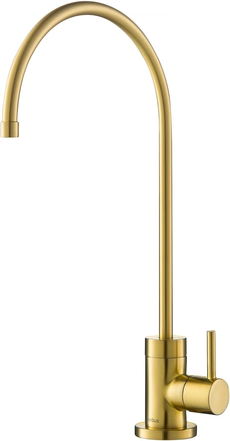 Sleek Brushed Brass Filter Faucet – Rust-Resistant Design
