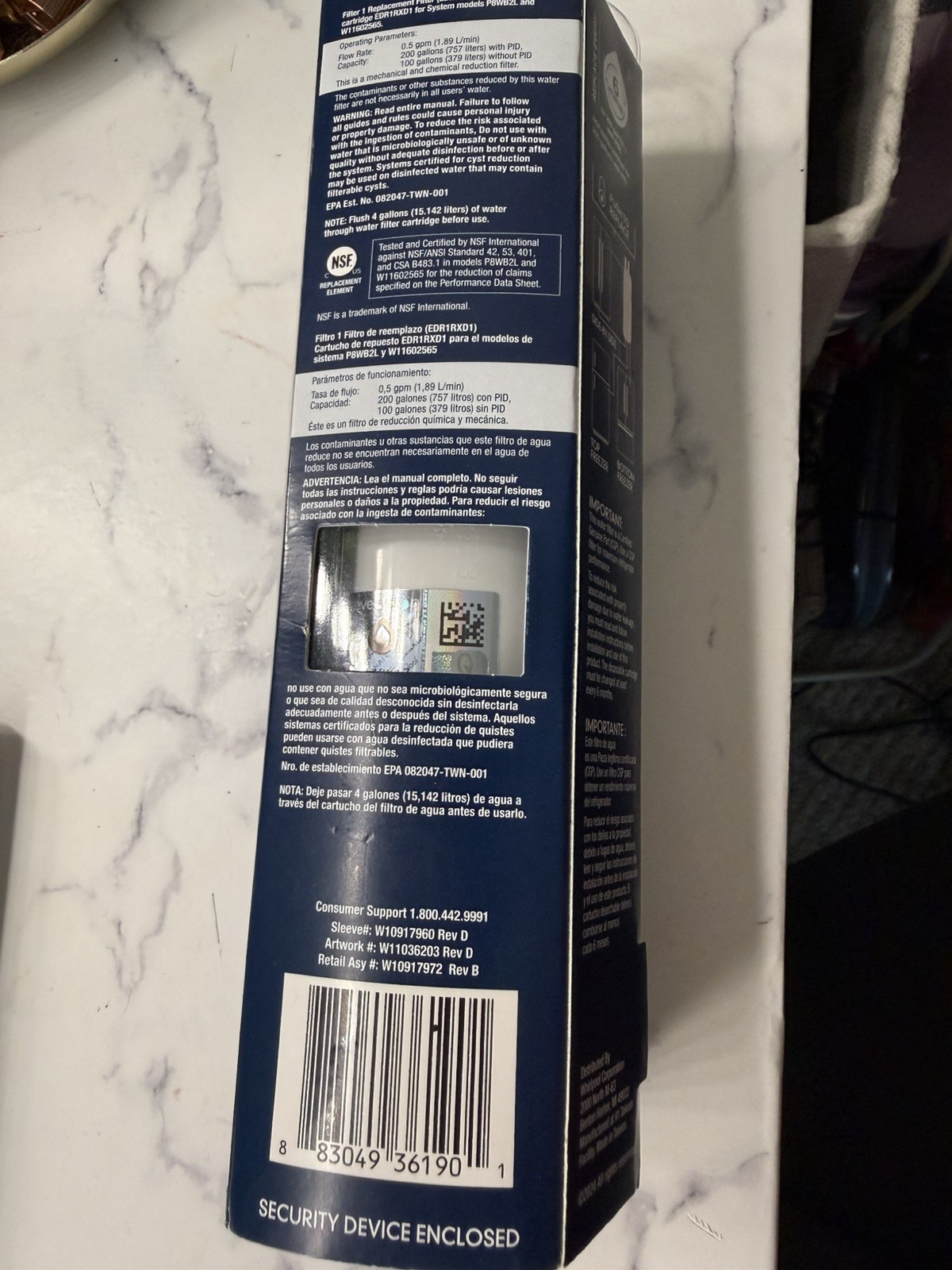 EveryDrop #1 Refrigerator Ice and Water Filter ΕDR1RXD1 New SEALED