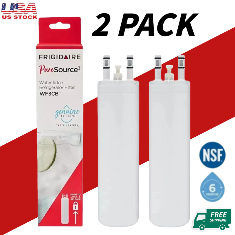 2 PACK New Frigdaire WF3CB PureSource 3 Refrigerator Water Filter Sealed New
