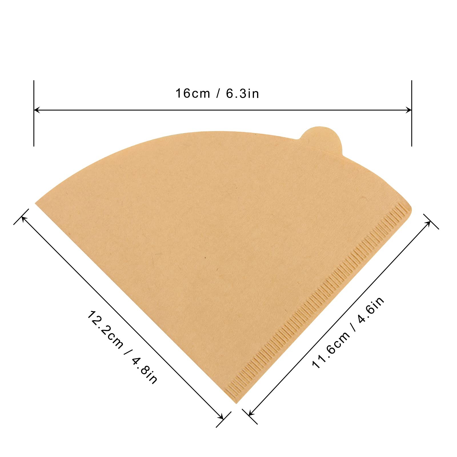 Coffee Filter, Cone Filters 2, Pour Over 100 Count, Brown