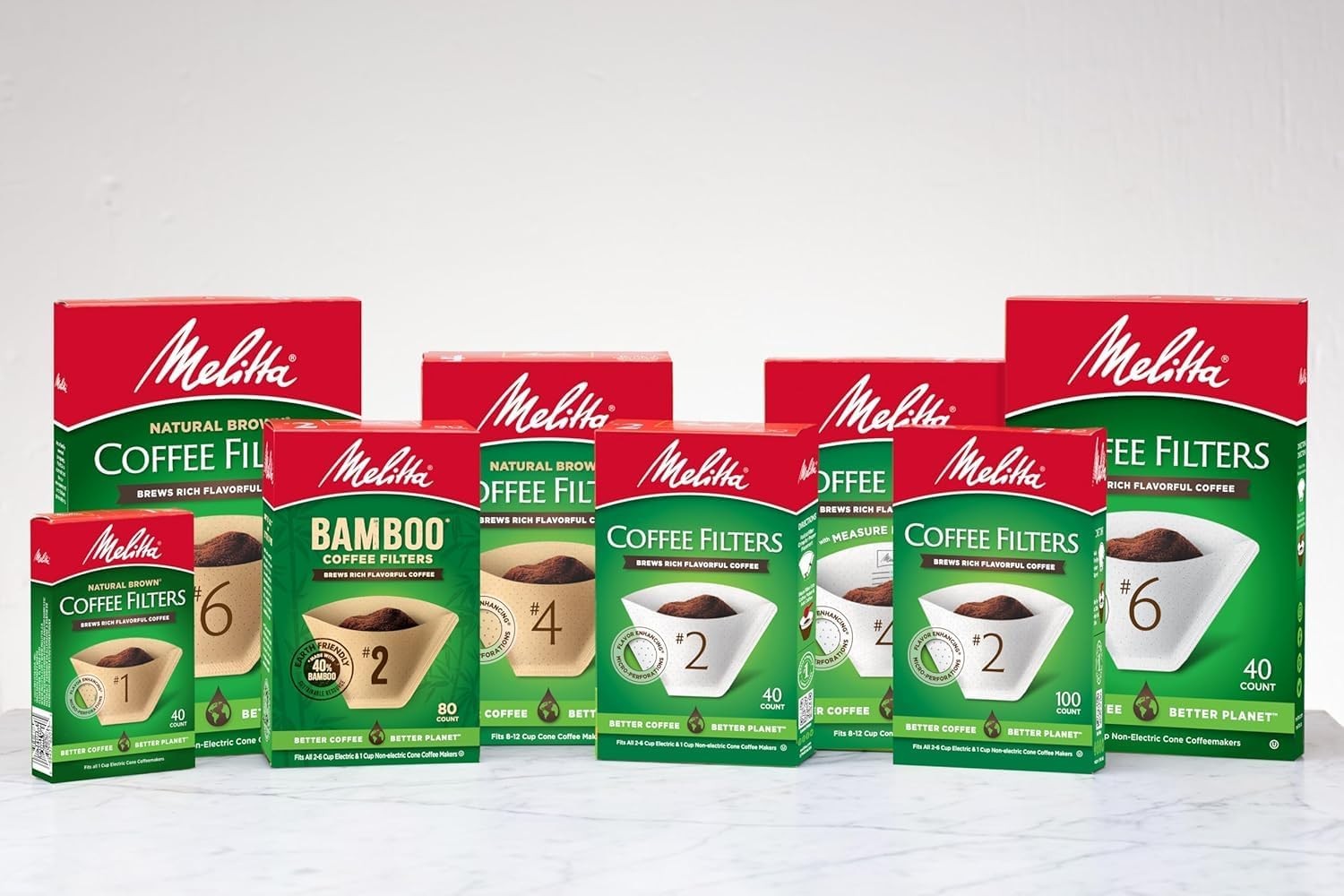 Melitta #4 Cone Coffee Filters, Unbleached Natural Brown, 100 Count