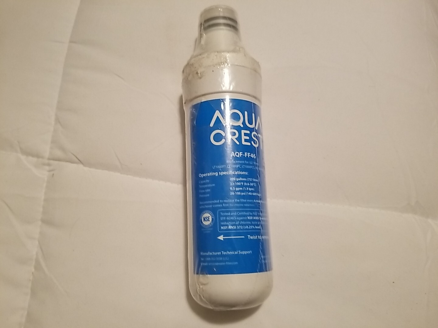 Aqua Crest AQF-FF46 NSF Certified Refrigerator Water Filter-Sealed