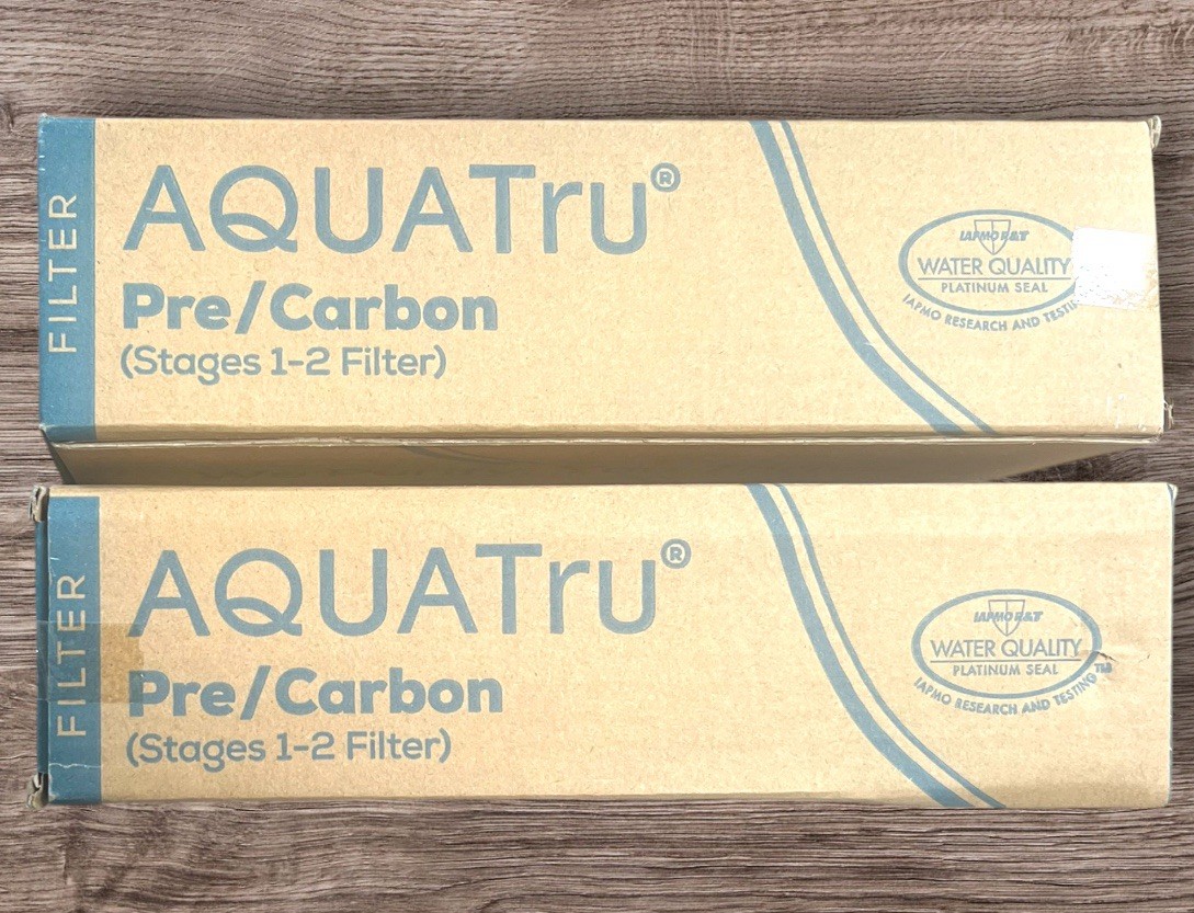 AQUATRU PRE/CARBON (STAGES 1-2 FILTER) LOT OF 2~NEW