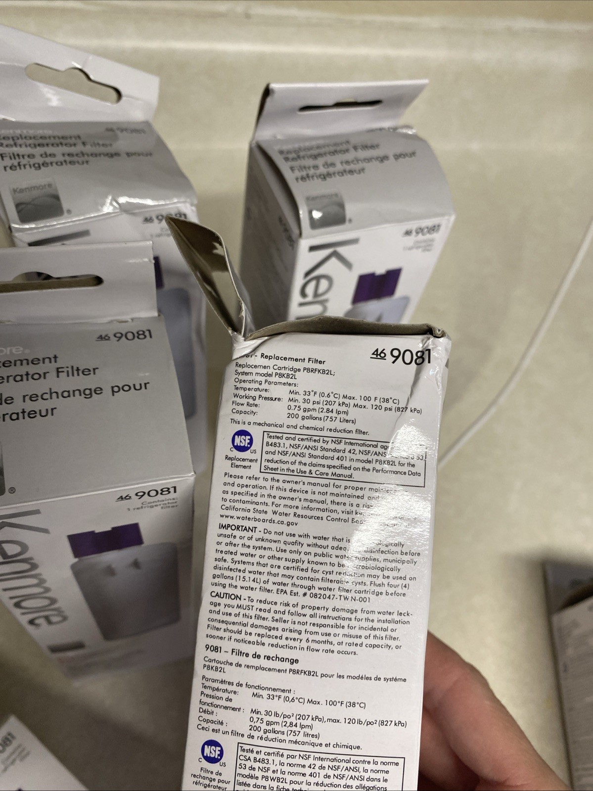 6 Pack Kenmore 9081 Replacement Refrigerator Water Filter 46-9081 – NEW