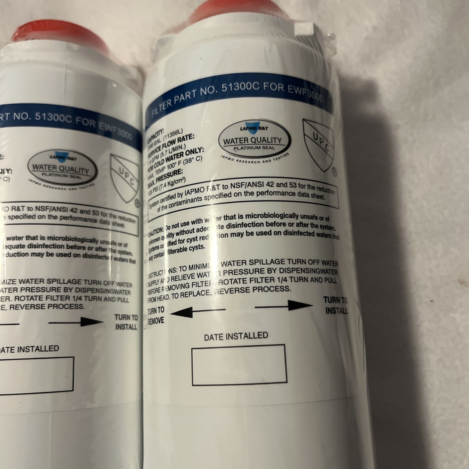 2 PACK 51300C Water Filter NO Chip for Elkay 51300C EWF3000 Ezh20 Bottle Filler