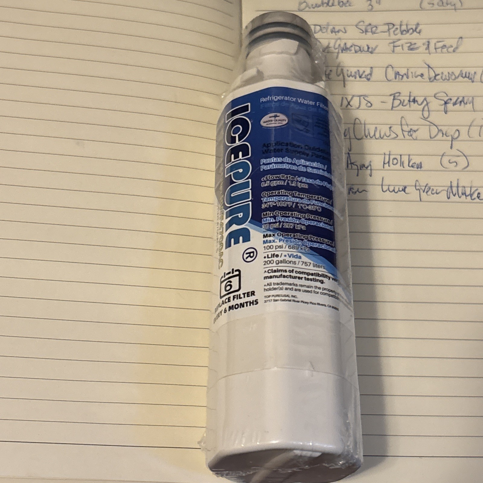 ICEPURE RWF4700AC Replacement Refrigerator Water Filter For LG NEW