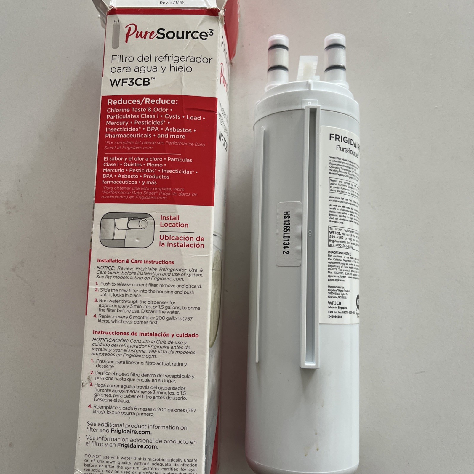 Frigidaire Puresource3 Water Filter – WF3CB (White)