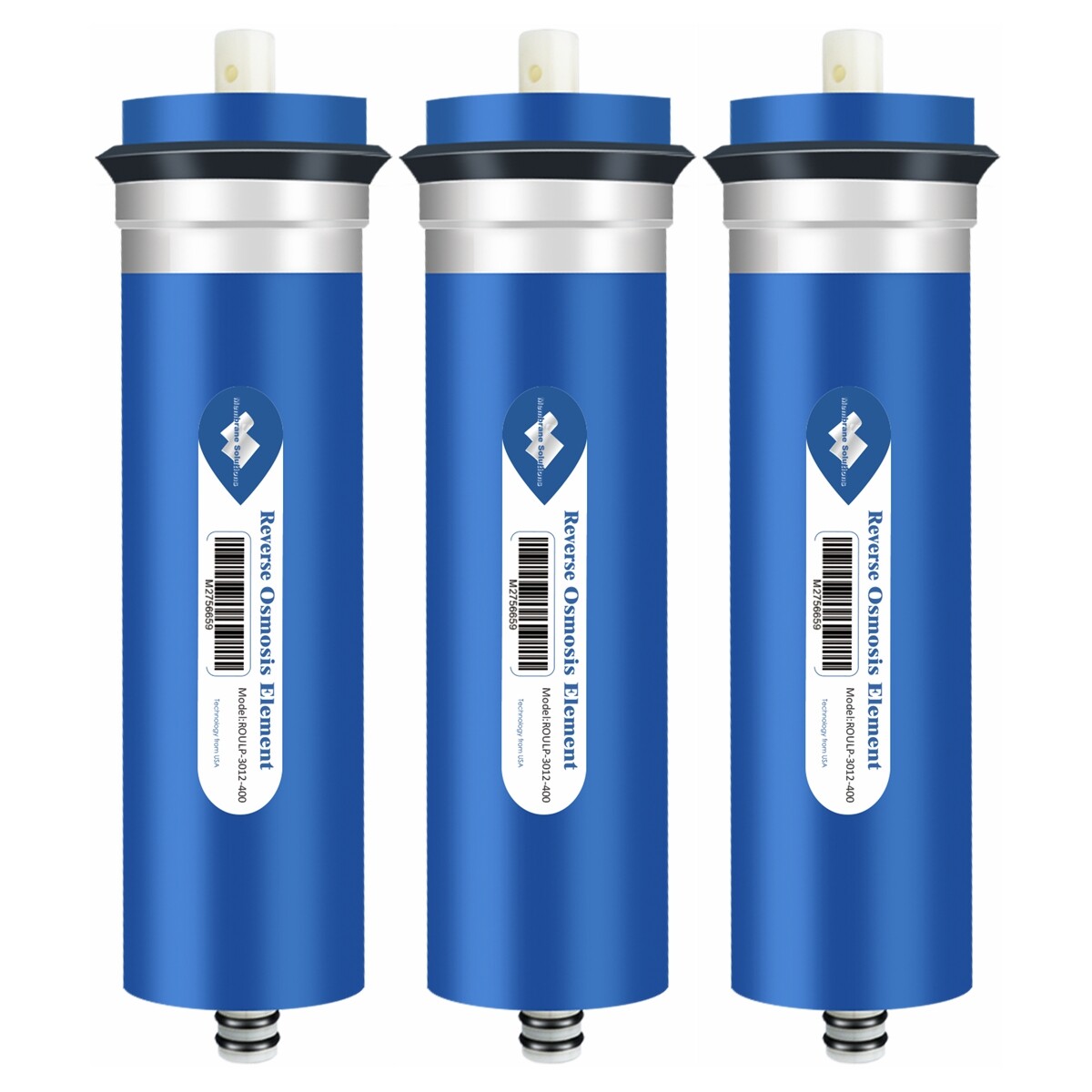 3 Pack 400 GPD RO Membrane Reverse Osmosis System Drinking Water Purifier Filter