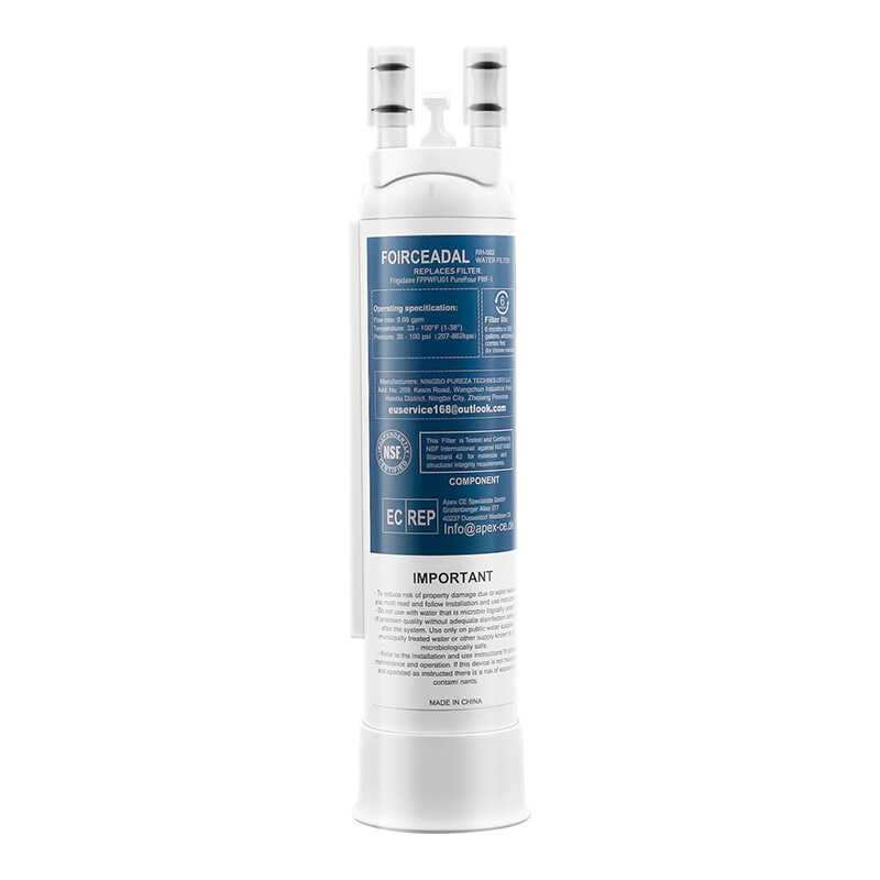1-2-3-4pack Replacement For Frigidaire FPPWFU01 Water & Ice Refrigerator Filter