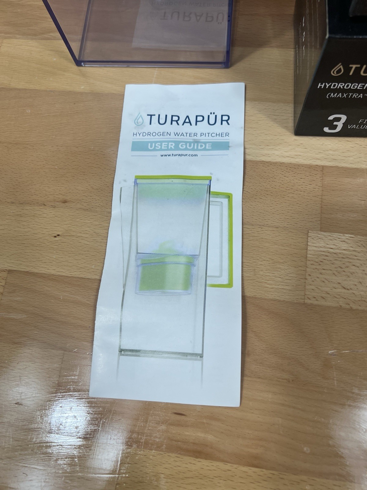 Turapur Hydrogen Water Filter Pitcher Green – Preowned + 9 New Filters In Box
