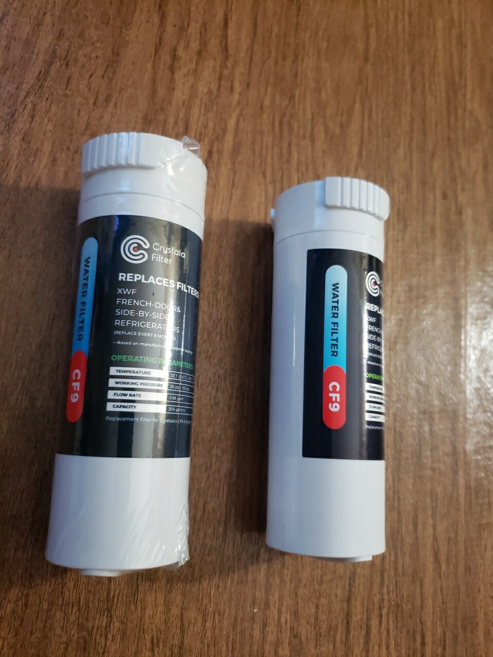 Crystala Filters 4 Pack Replaces Filters XWF, French Door & Side-by-side CF9 New