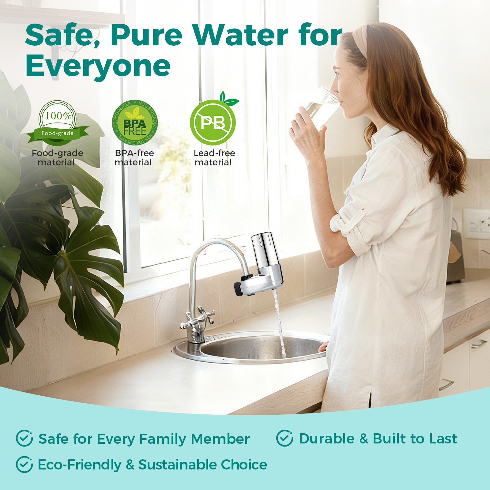 Fil-Fresh 2-PCS FR-200 Faucet Filter Replacement for Brita Tap Water Filtration