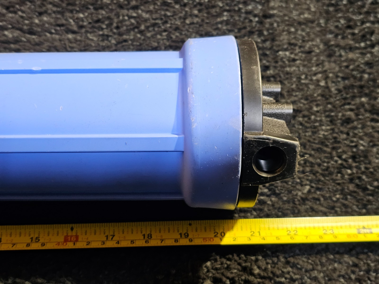 Whole House Water Filter Housing 23 Inch Overall Length Blue, Polypropylene, ABS