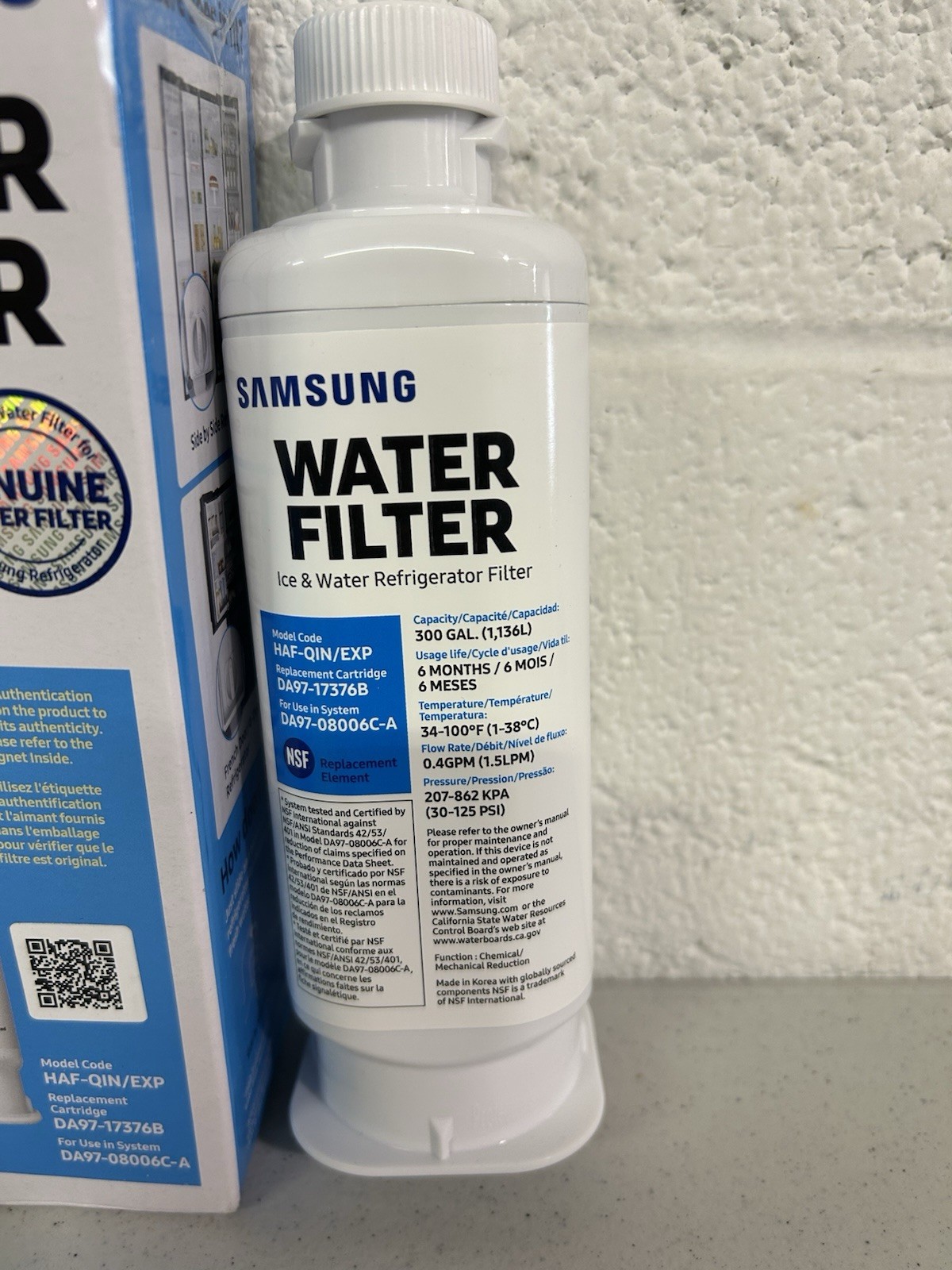 GENUINE SAMSUNG HAF-QIN/EXP ICE & WATER REFRIGERATOR FILTER DA97-17376B