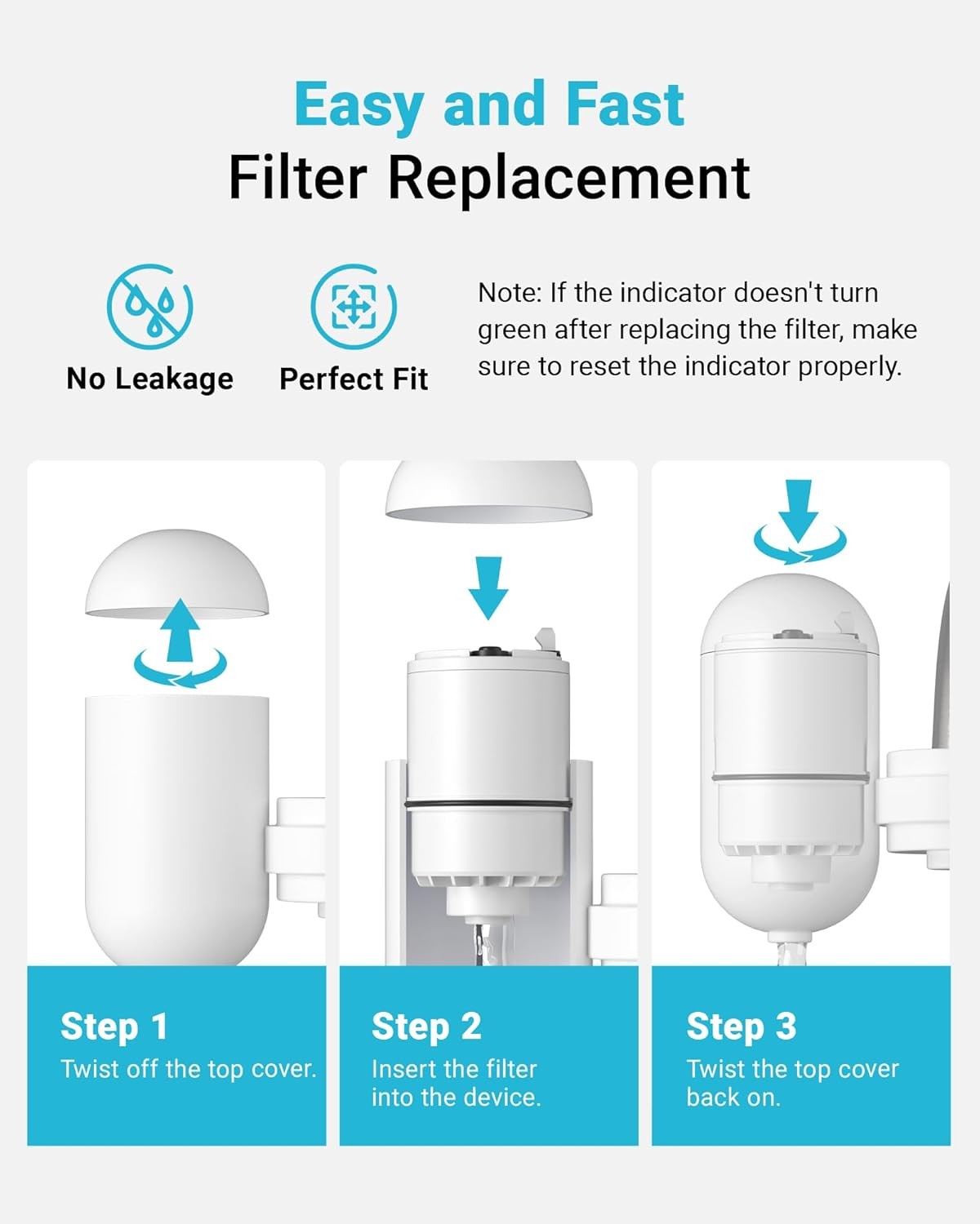 AQUACREST NSF Certified Water Filter,Replacement for RF-3375 Faucet Water Filter