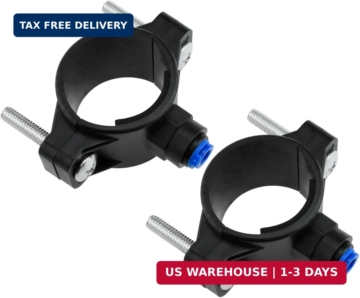 SDTC Tech 2-Pack Drain Saddle Valve with 1/4″ Quick Connect Plastic Water Filter