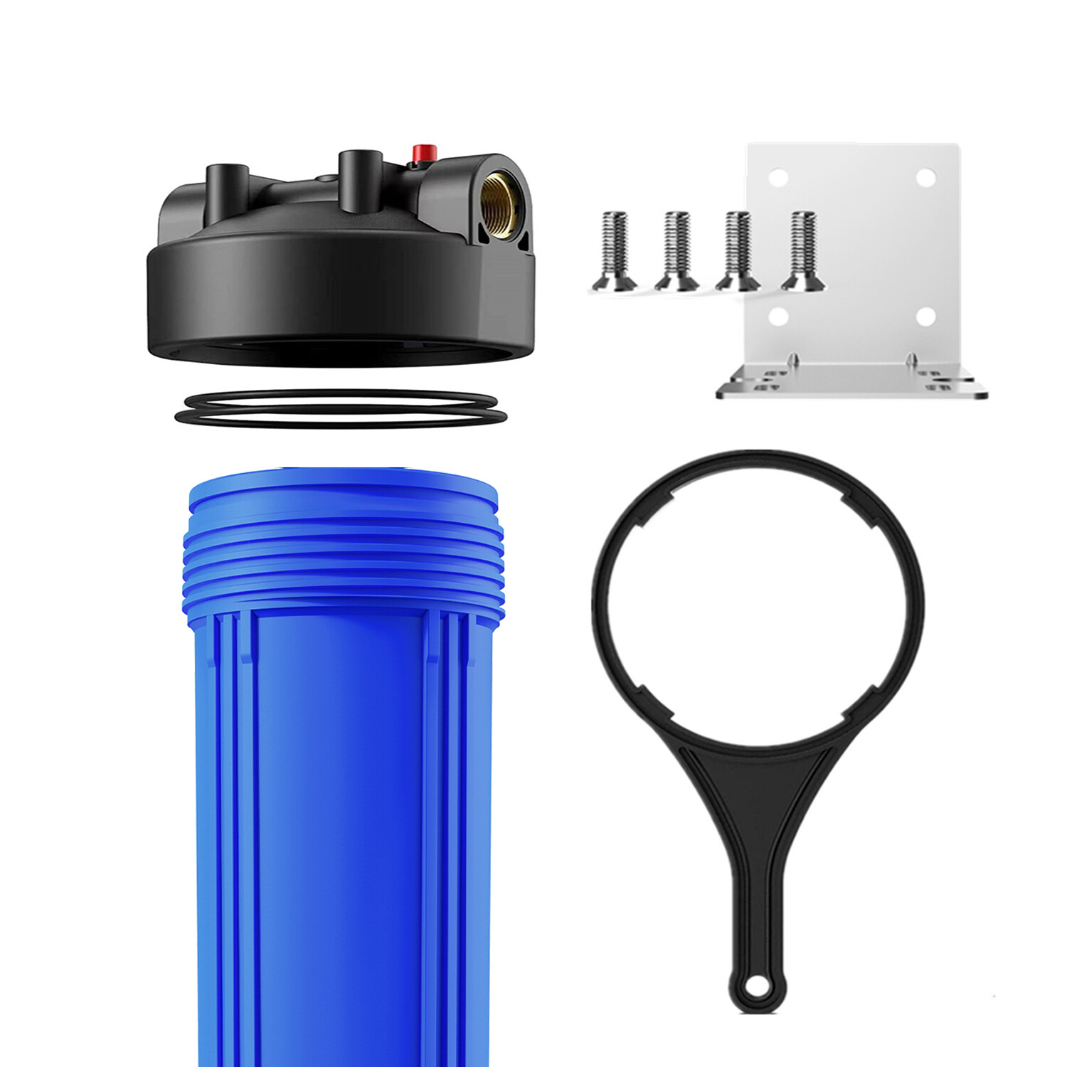 20″ x 4.5″ Big Blue Whole House Water Filter Housing Filtration System Cartridge