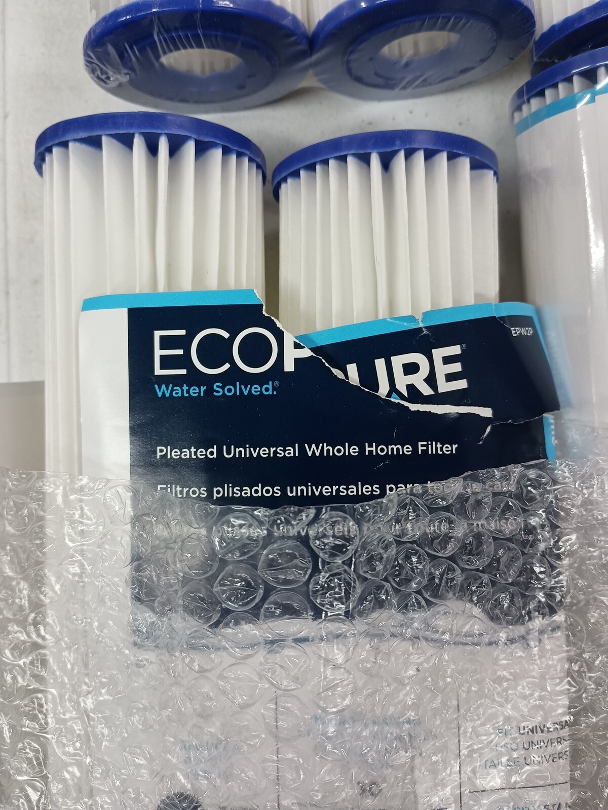4-2Pack EcoPure EPW2P Pleated Whole Home Replacement Water Filter Universal
